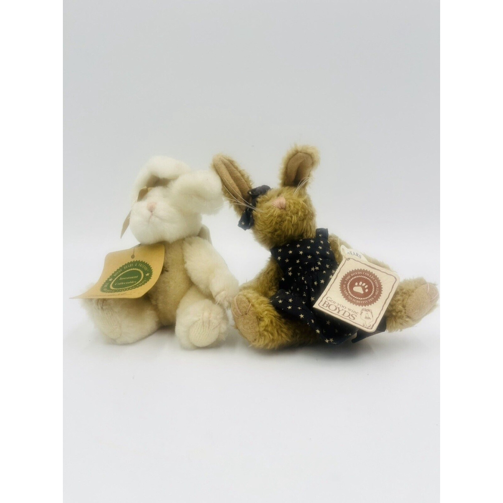 Vintage Boyd’s Bears and Friends “Moondust” and “Vanna Hopkins” Stuffed Bunnies